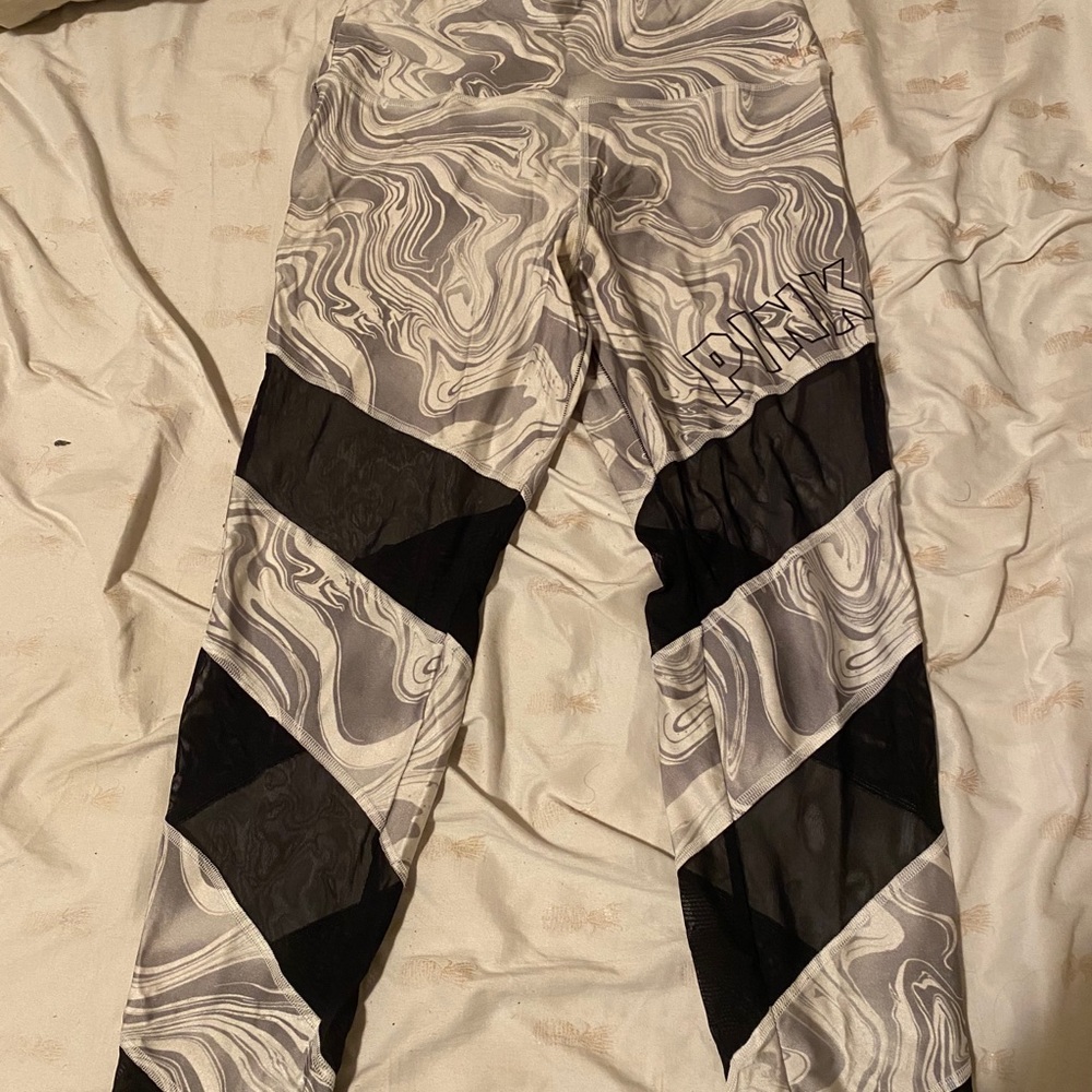 Basically new PINK mesh leggings